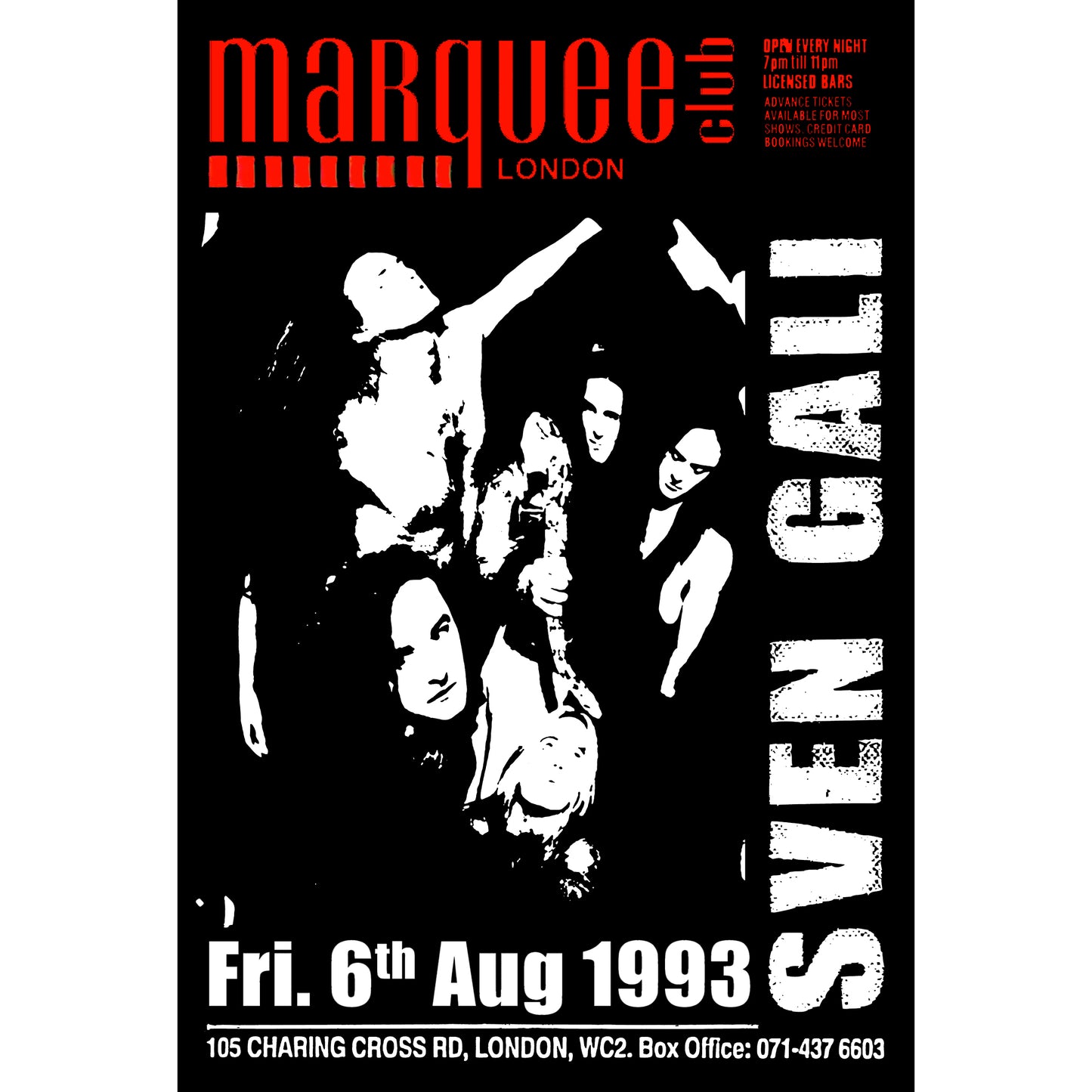 Vintage Poster 1993 London Marquee